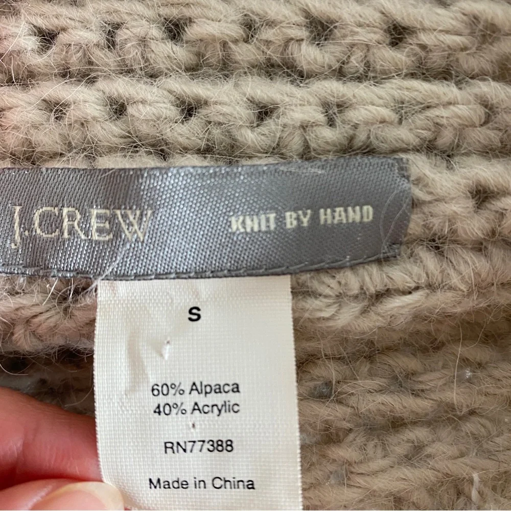 J. Crew Fairisle Crocheted hand knit Sweater